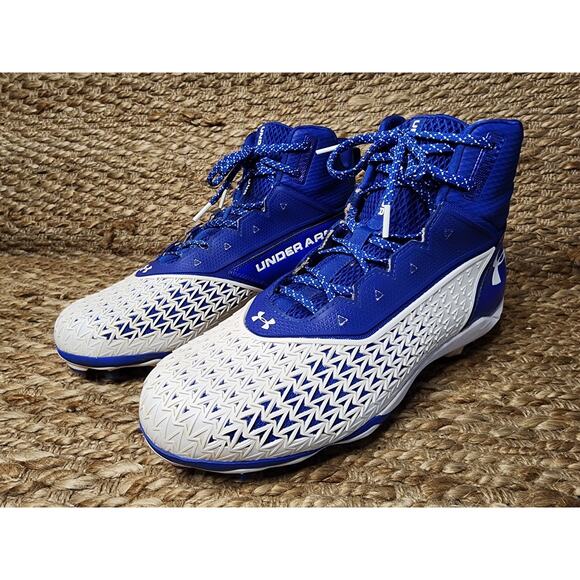 Under Armour Men\'s S 14 Team Hammer MR Football Cleats Blue White Athletic main image 8